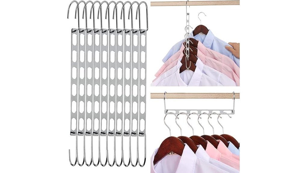 collapsible space saving metal hangers
