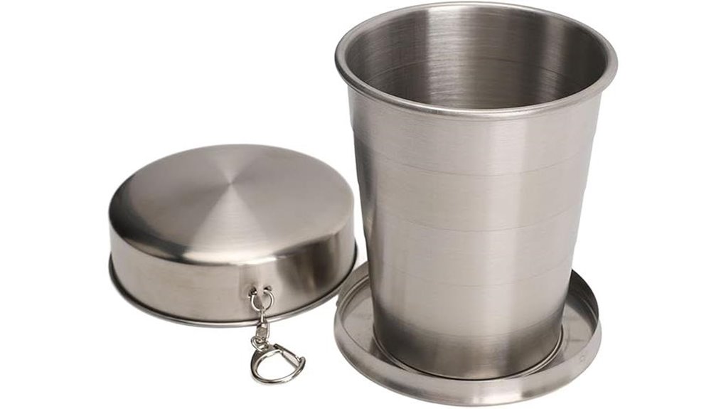 collapsible stainless camping mug
