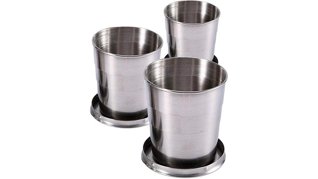 collapsible stainless cups keychains