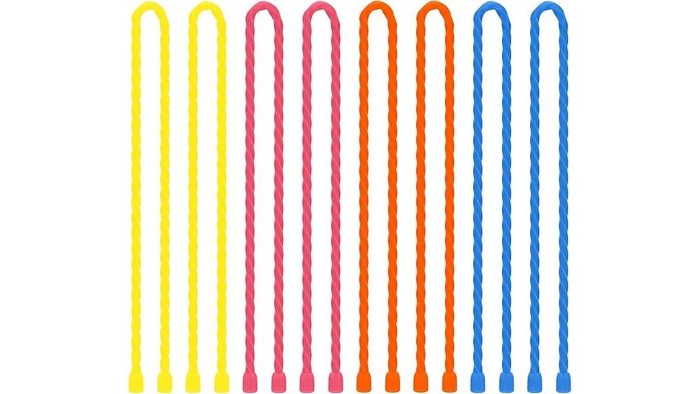 colorful 12 inch silicone ties