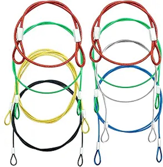 colorful 8 pack stainless lanyards