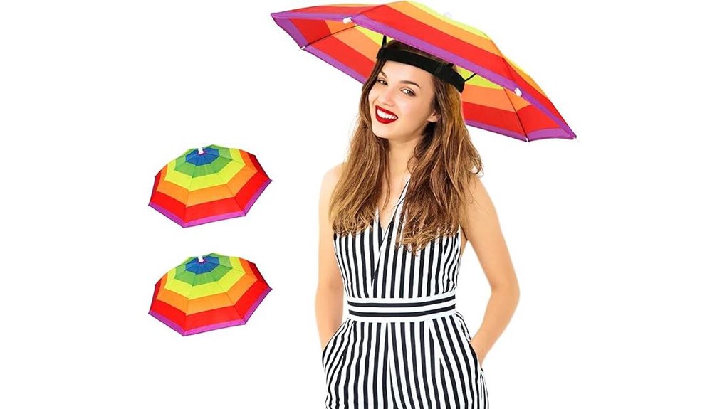colorful umbrella hats 2 pack