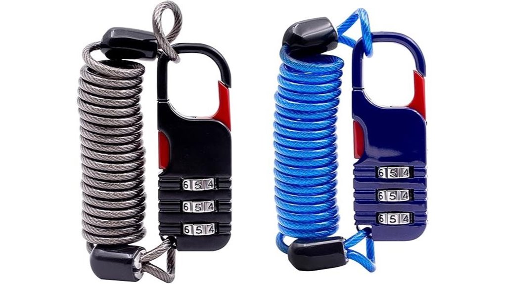 combination retractable travel lock