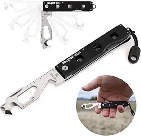 compact 11 in 1 keychain multitool