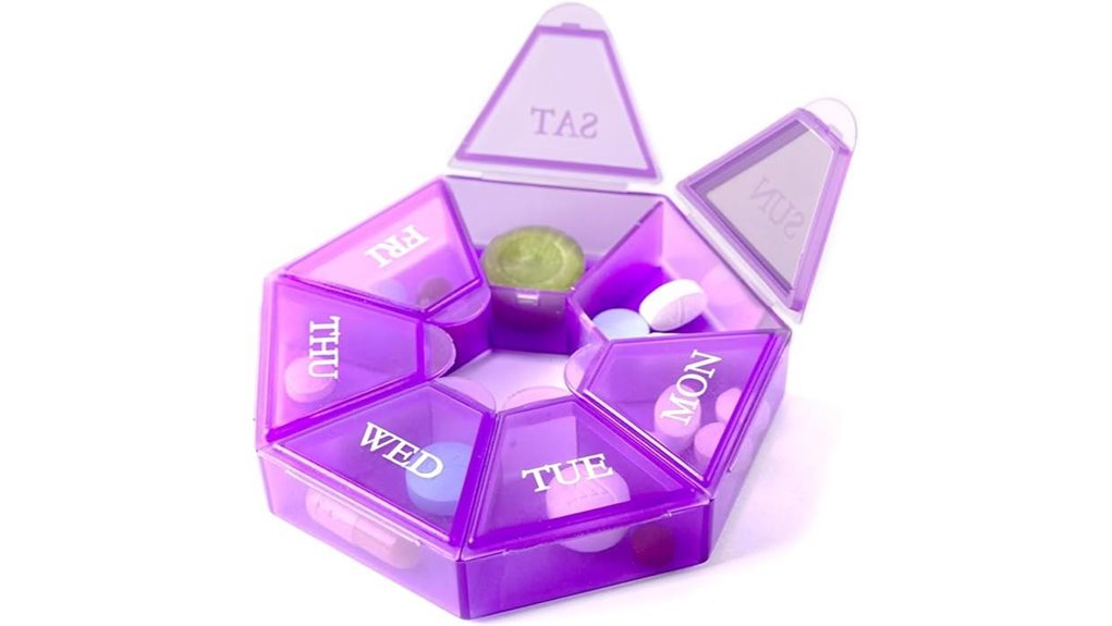 compact 7 day pill organizer