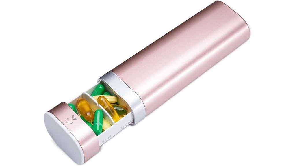 compact 7 day travel pillbox