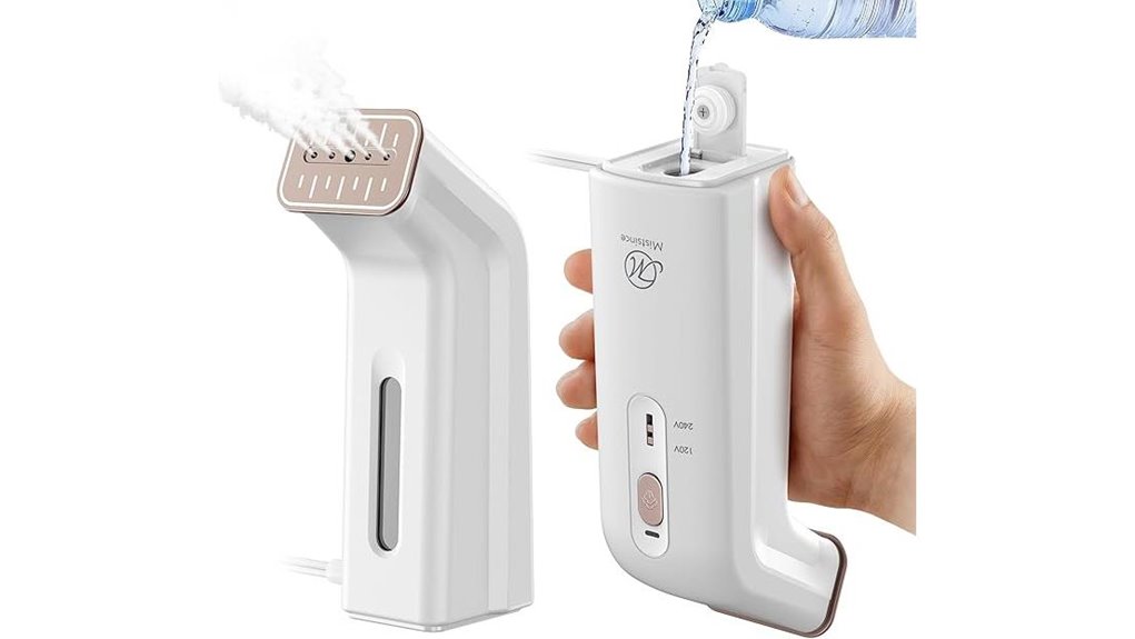 compact dual voltage travel steamer