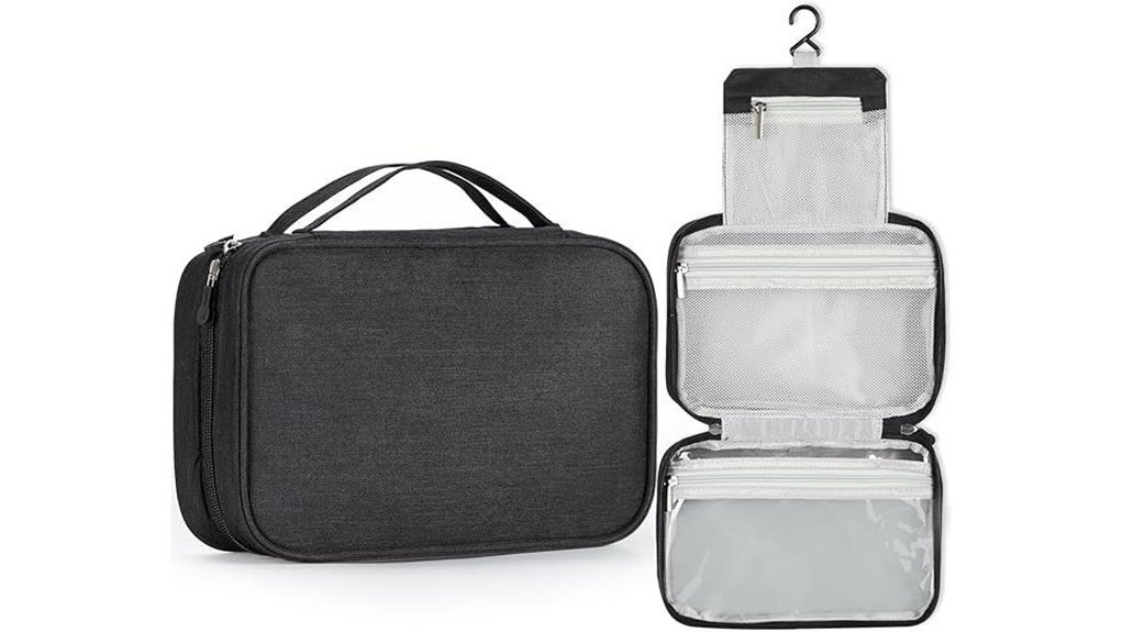 compact toiletry bag hook