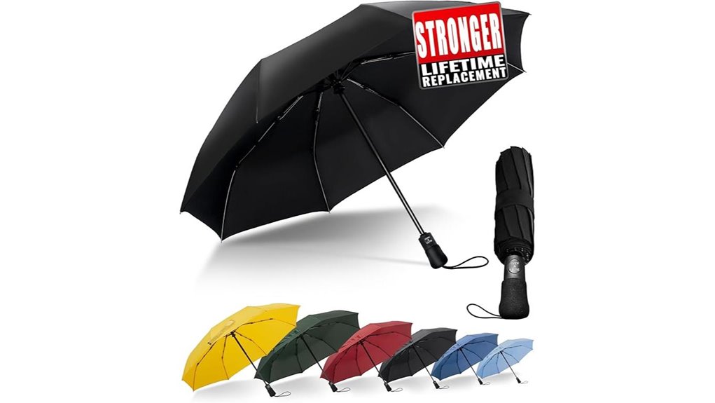 compact windproof folding umbrella