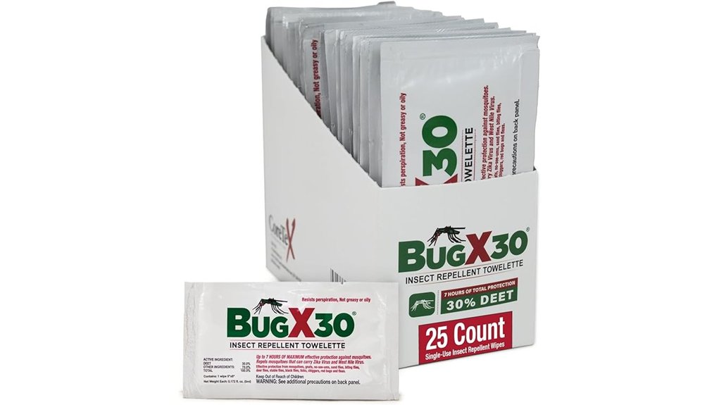 coretex 25 pack deet wipes