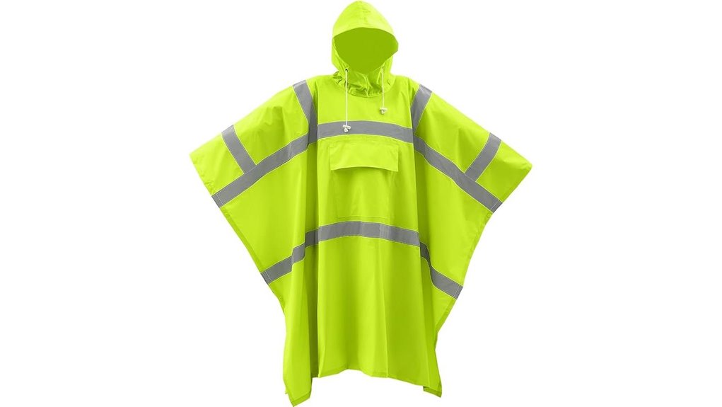 coume high visibility large pocket poncho