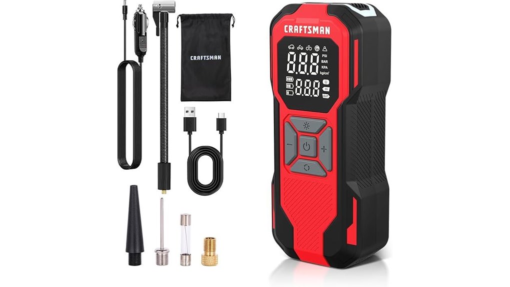 craftsman digital portable inflator