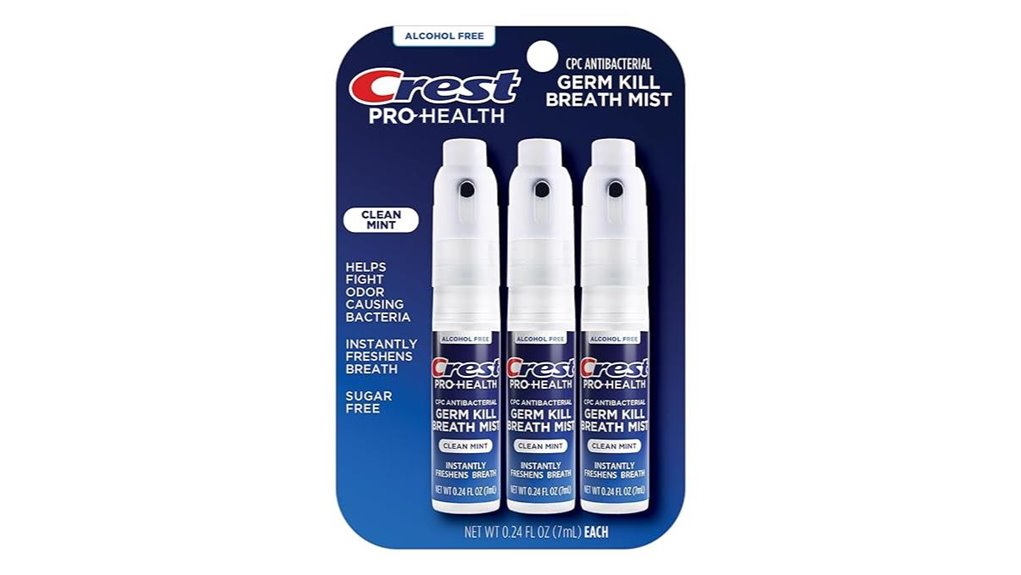 crest alcohol free mint mist