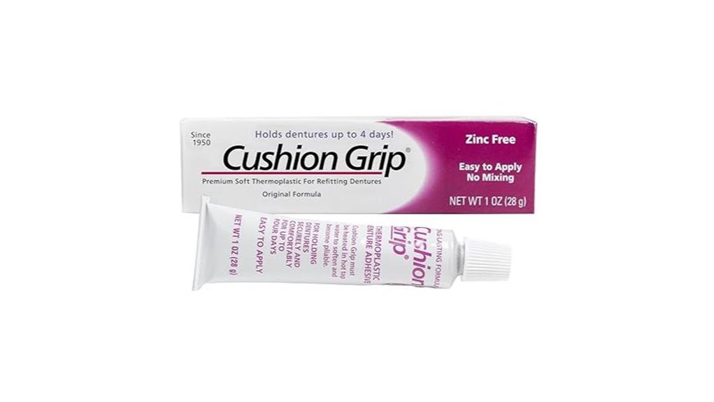 cushiongrip thermoplastic denture adhesive