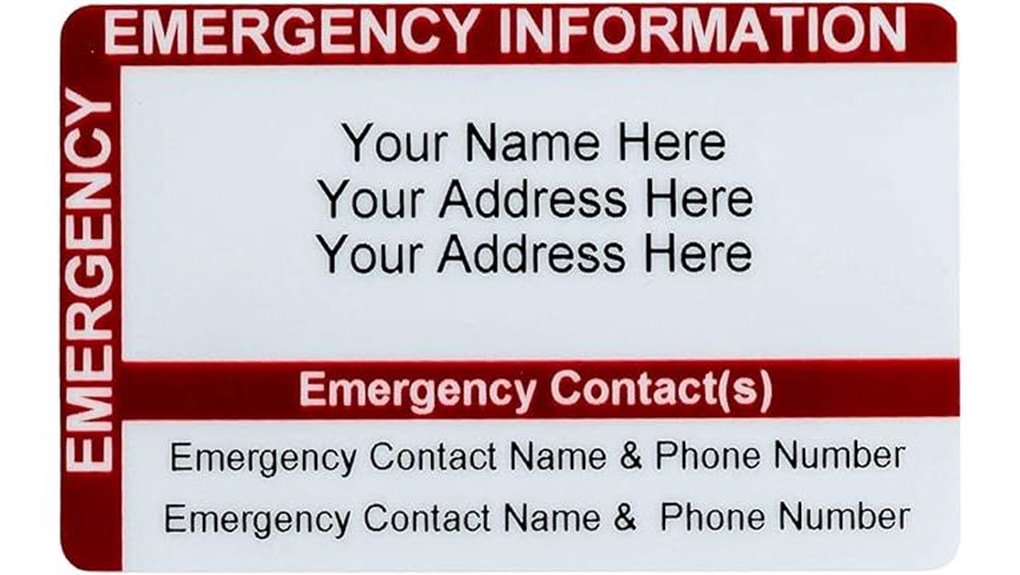 custom allergy emergency card