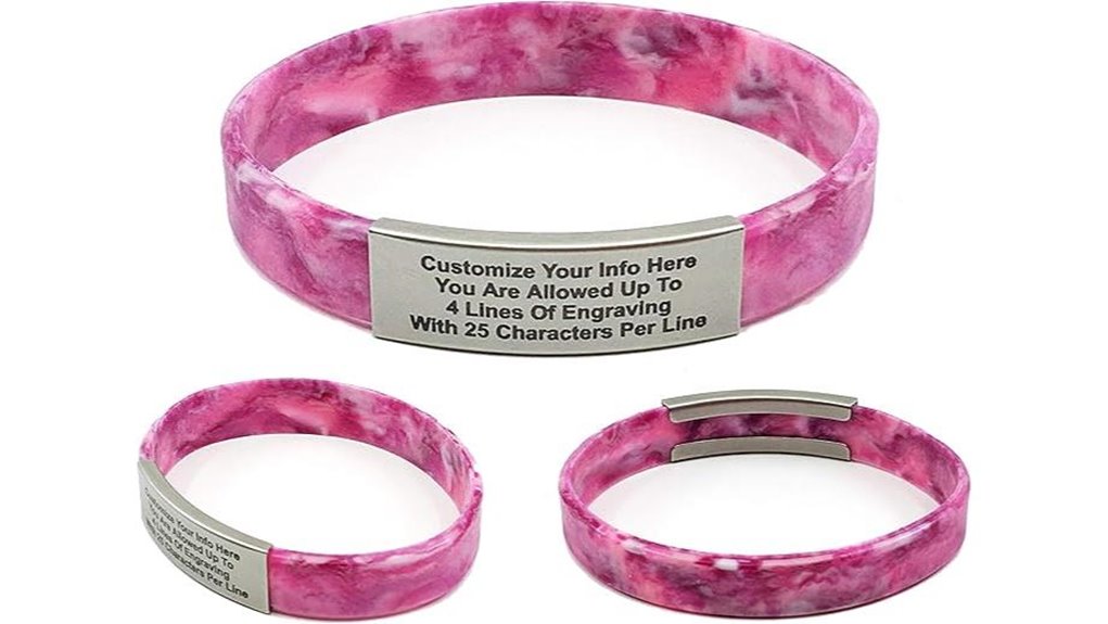 custom engraved silicone bracelet