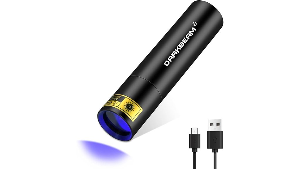 darkbeam 365nm portable flashlight