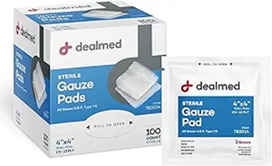 dealmed 4x4 sterile gauze