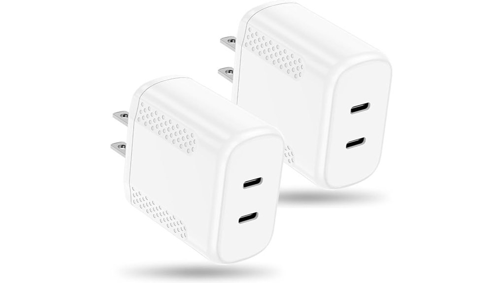 dual 20w usb c charger