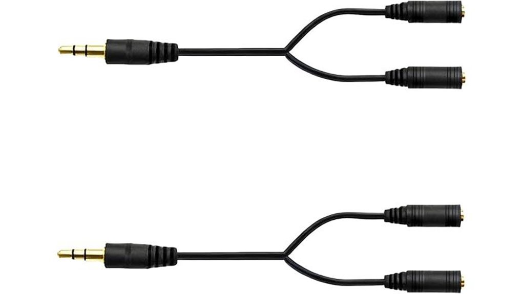 dual 3 5mm headphone splitter