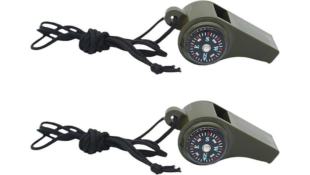 dual 3 in 1 survival whistle