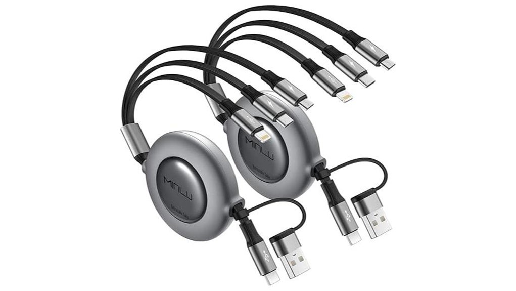 dual 3 in 2 charging cable