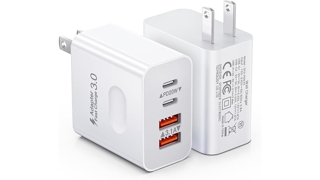 dual 40w usb c charger