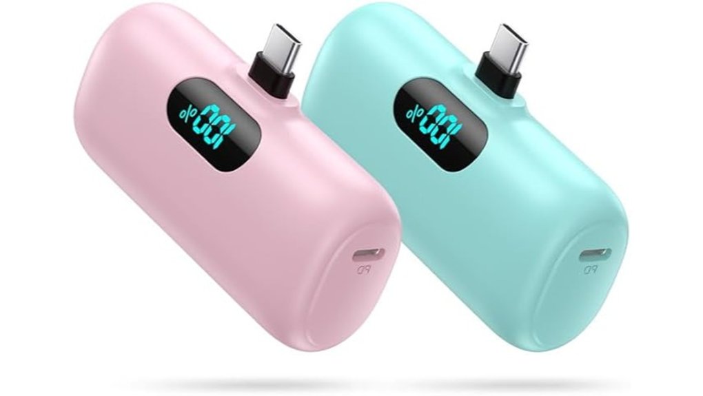 dual 5000mah usb c lcd