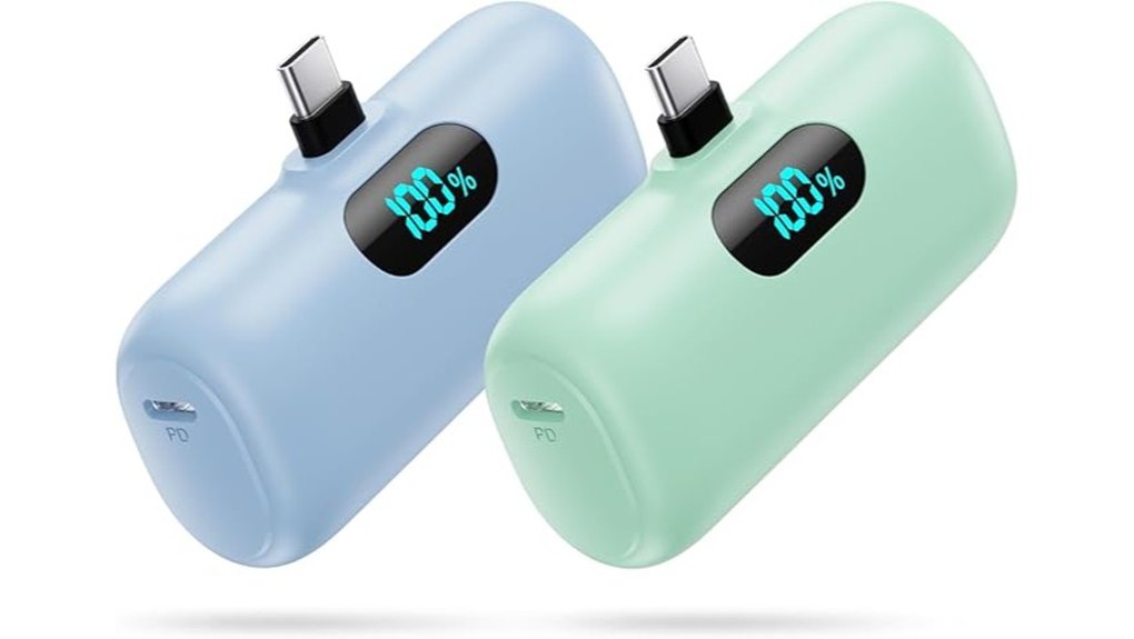 dual 5000mah usb c powerbank