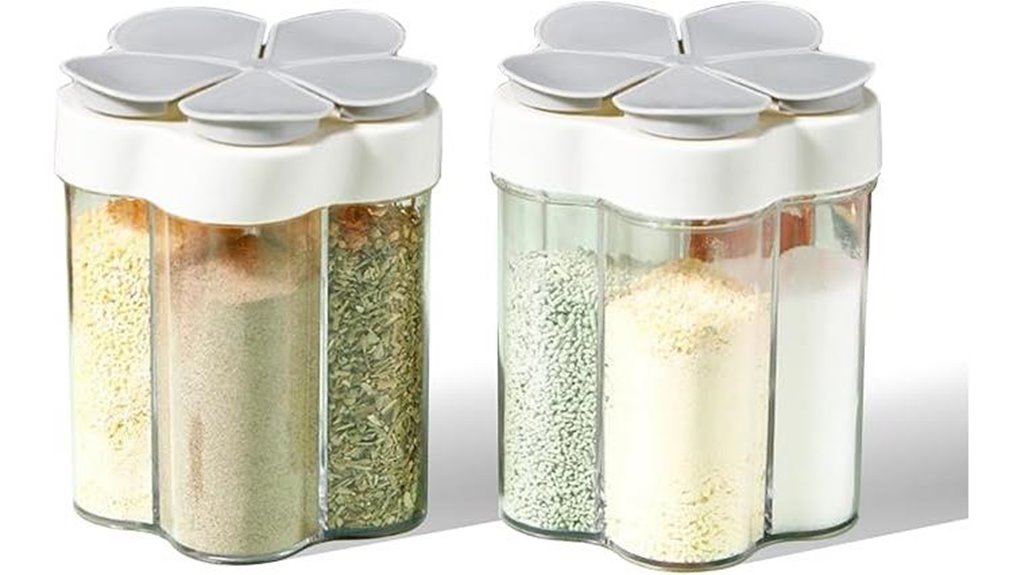 dual 5 in 1 spice shakers