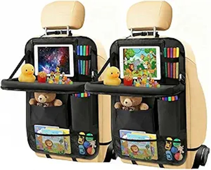 dual black seat tablet