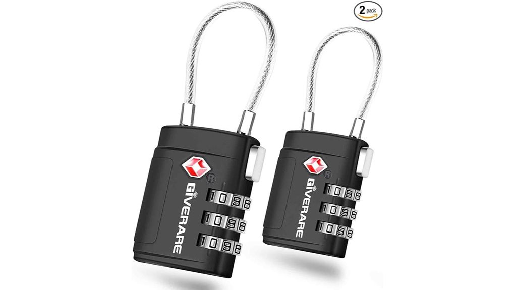 dual black tsa locks