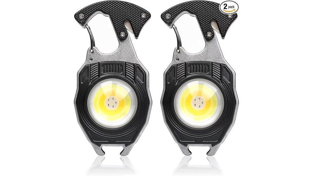 dual keychain rechargeable flashlight