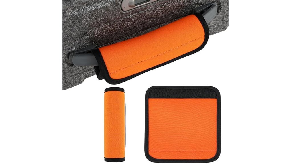 dual orange luggage wraps