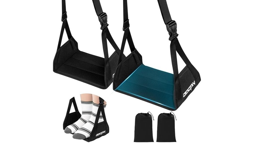 dual portable foot hammocks