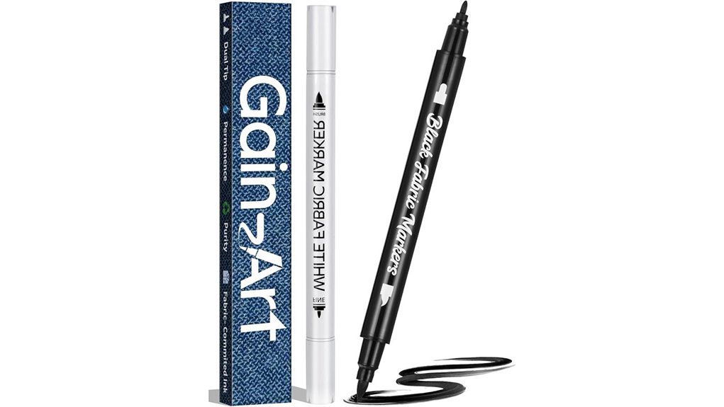dual tip wash resistant fabric marker