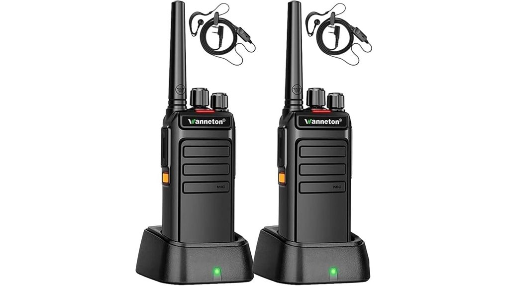 dual waterproof rechargeable walkie talkies