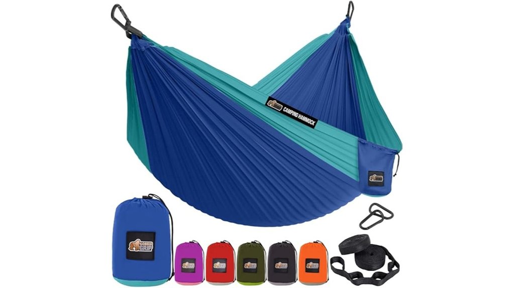 durable blue single hammock