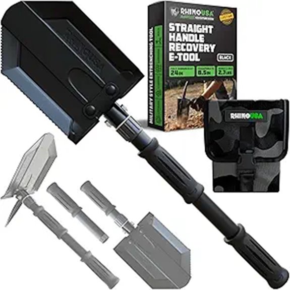 durable pick equipped survival shovel