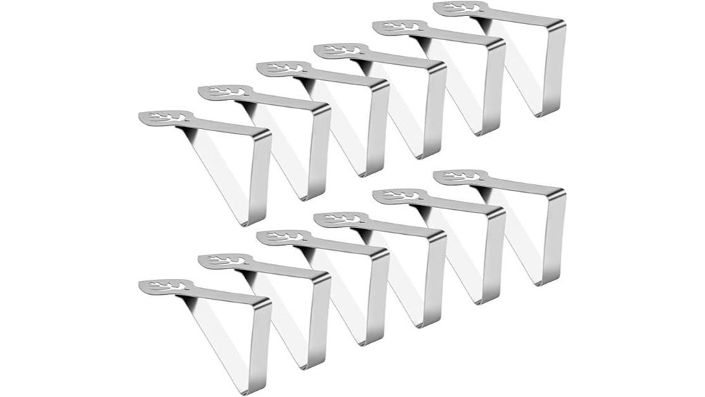 durable stainless tablecloth clips