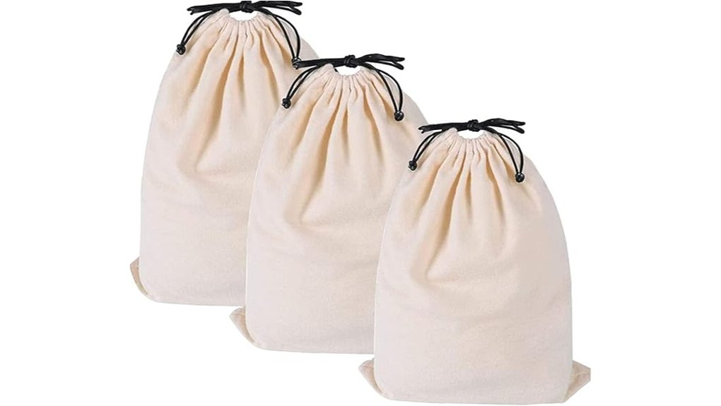 dustproof cotton drawstring pouches