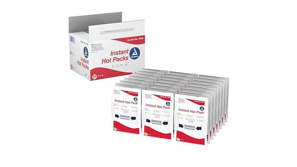 dynarex 24 instant hot single use 5x9 packs