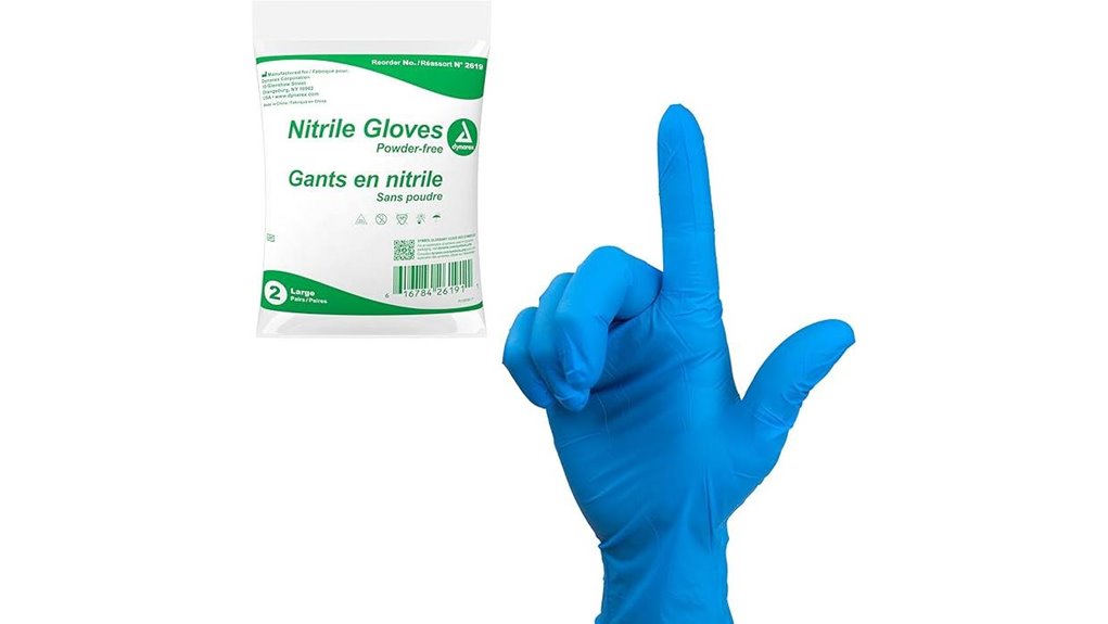 dynarex powder free blue large