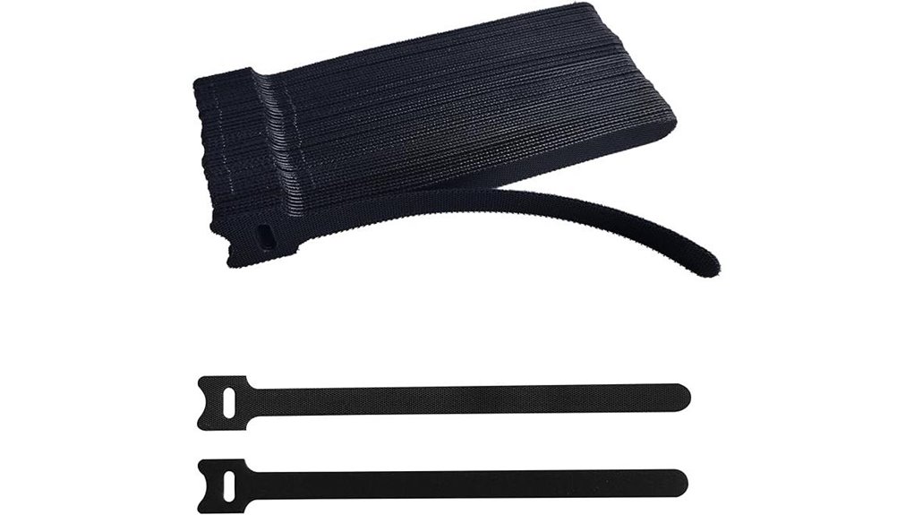 eight inch adjustable black ties