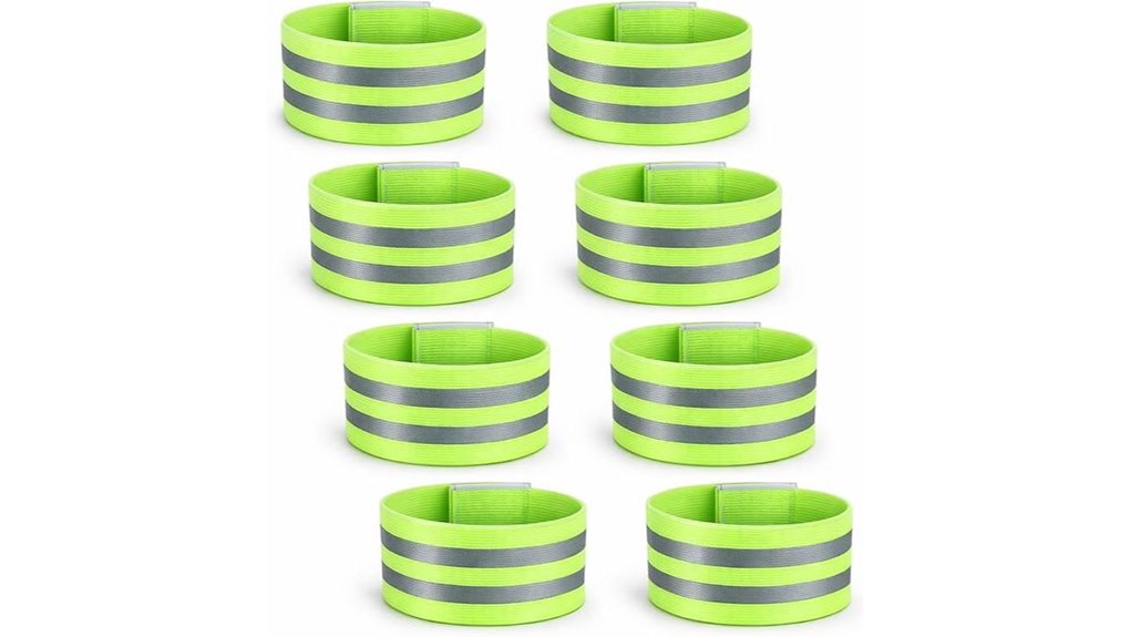 eight reflective running straps