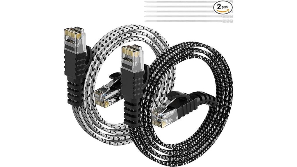 elecan 2 pack 4ft cat6