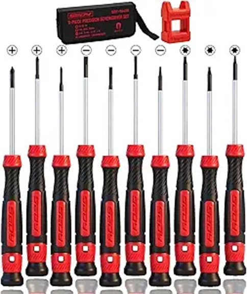 eleven magnetic mini screwdrivers