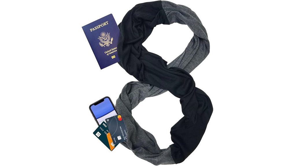 elzama double zipper scarf