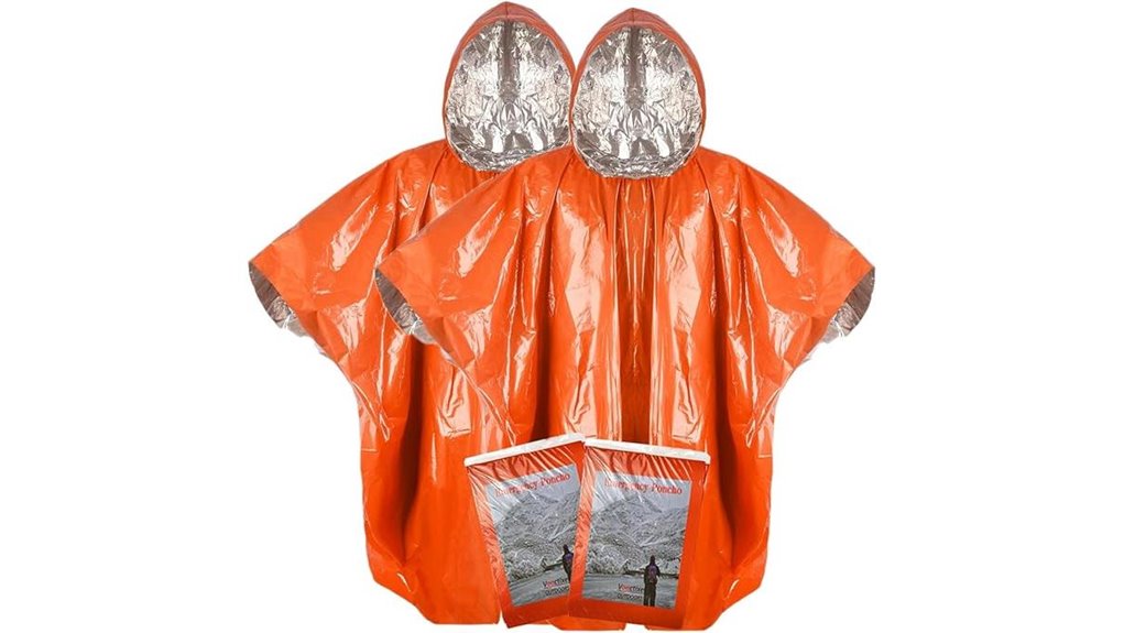 emergency thermal rain poncho