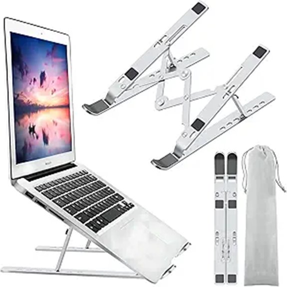 ergonomic folding aluminum stand